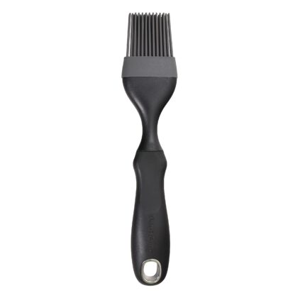 Baker's Secret - Silicone Brush with Grip Handle, for Pastry, Oil Baking, BBQ and Grilling, Baking Utensils Accessories - Black